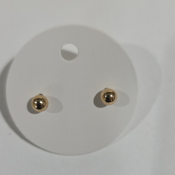 Gold Stud Earrings - Picture 3 of 9